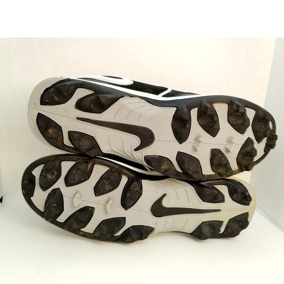 Nike Land Shark Mens Black/White Football Cleats - Size 10 - Picture 6 of 6